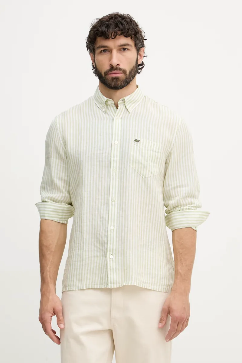 Lacoste πουκάμισο ανδρικό λινό