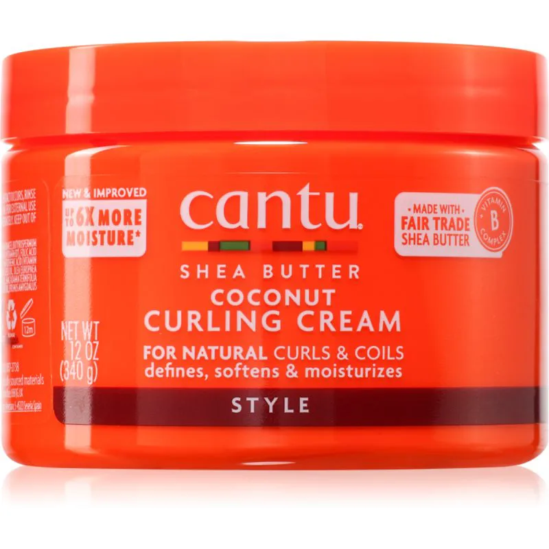 CANTU Shea Butter Curling Cream κρέμα μαλλιών για φιξάρισμα και σχήμα 340 ml