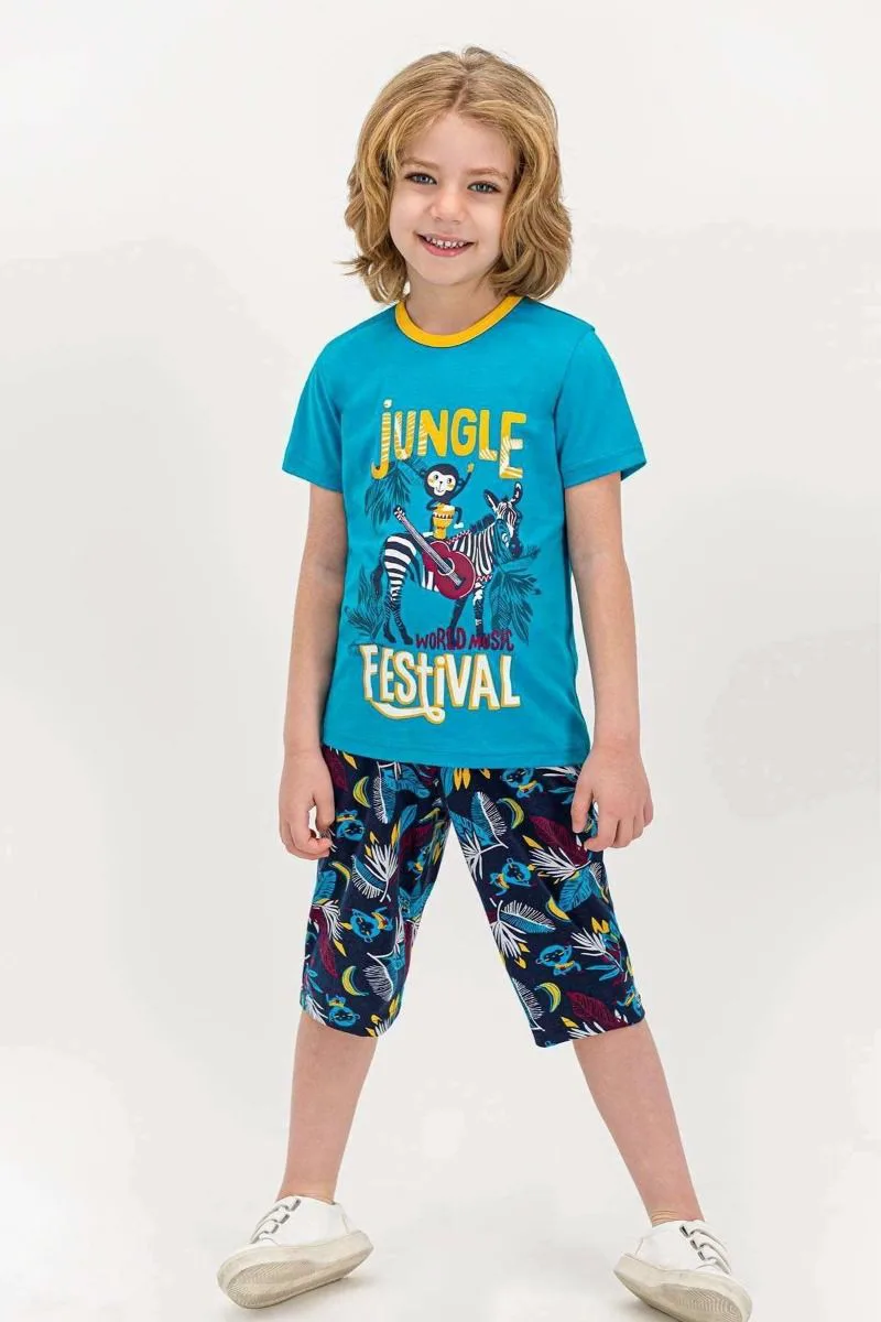 Πιτζάμα παιδική Rolypoly Jungle Festival Yellow RP1635-Πετρόλ