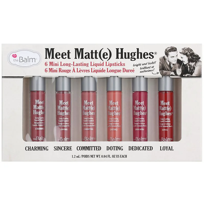 theBalm Meet Matt(e) Hughes Mini Kit Σετ με υγρό ματ κραγιόν για μακρόχρονη επίδραση