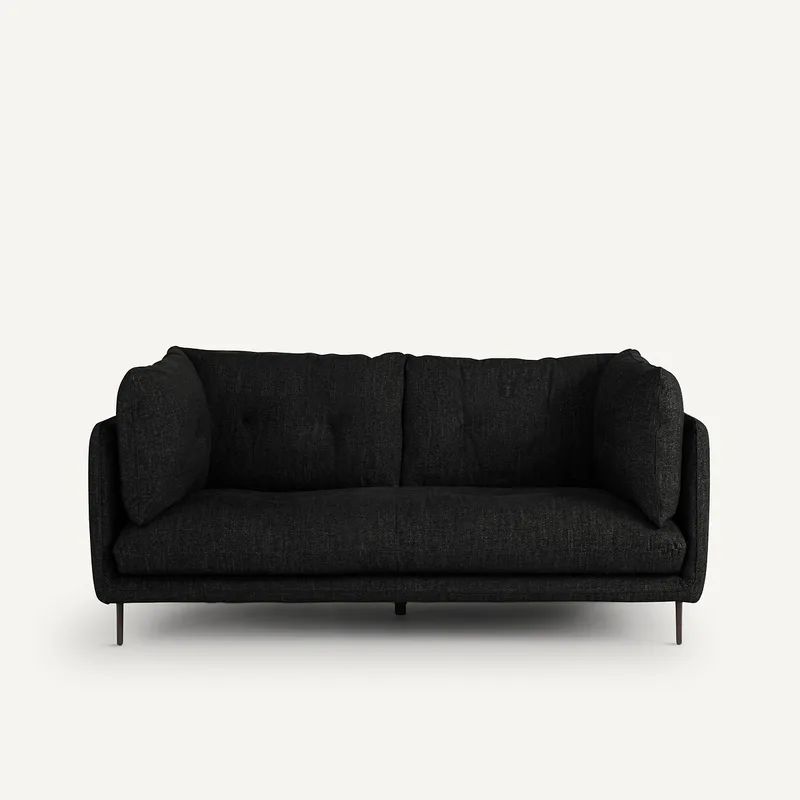 Καναπές με μελανζέ ταπετσαρία Μ106xΠ181xΥ80cm
