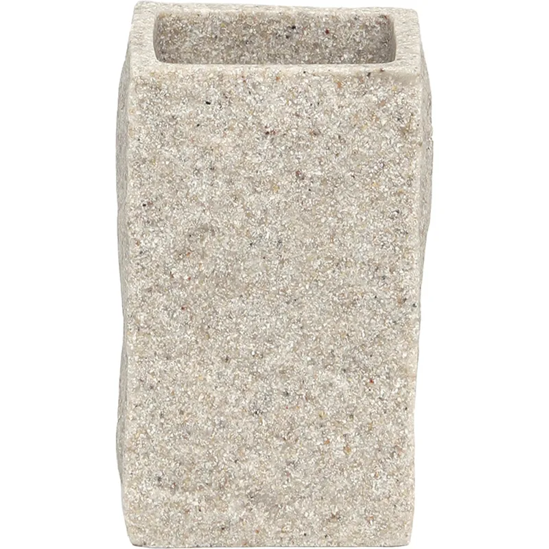 Ποτηροθήκη Polyresin Μπεζ 6,5x6,5x10,5εκ. MRShome DS-8892L01 (Υλικό: Polyresin, Χρώμα: Μπεζ) - sealskin - sl-DS-8892L01