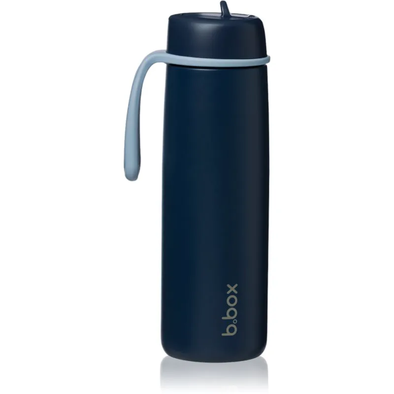 B.Box Stainless Steel Thermos Bottle θερμός με καλαμάκι Midnight 690 ml