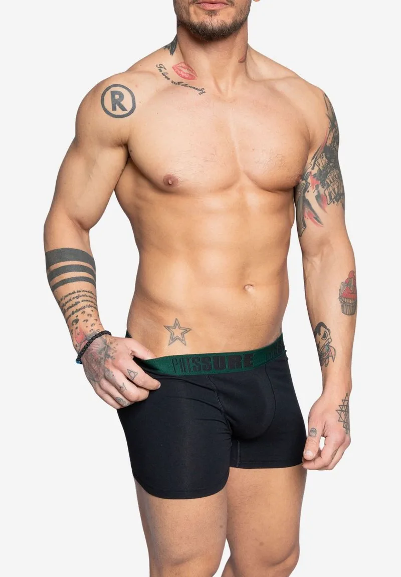 ΑΝΔΡΙΚΟ BOXER ΧΡΩΜΑΤΙΣΤΟ ΛΑΣΤΙΧΟ NINA CLUB 411C ΜΑΥΡΟ/ΠΡΑΣΙΝΟ