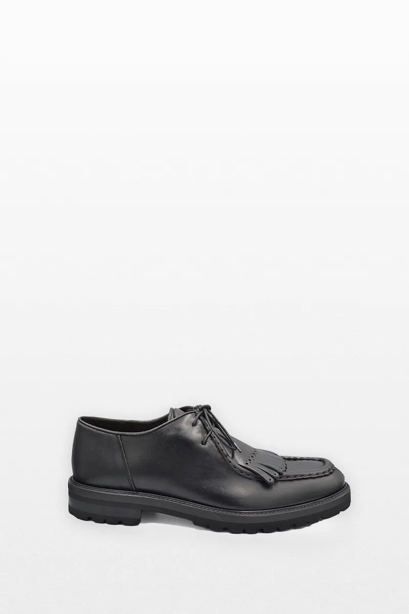 PHILIPPE LANG Ανδρικό Μαύρο Black Leather Shoes
