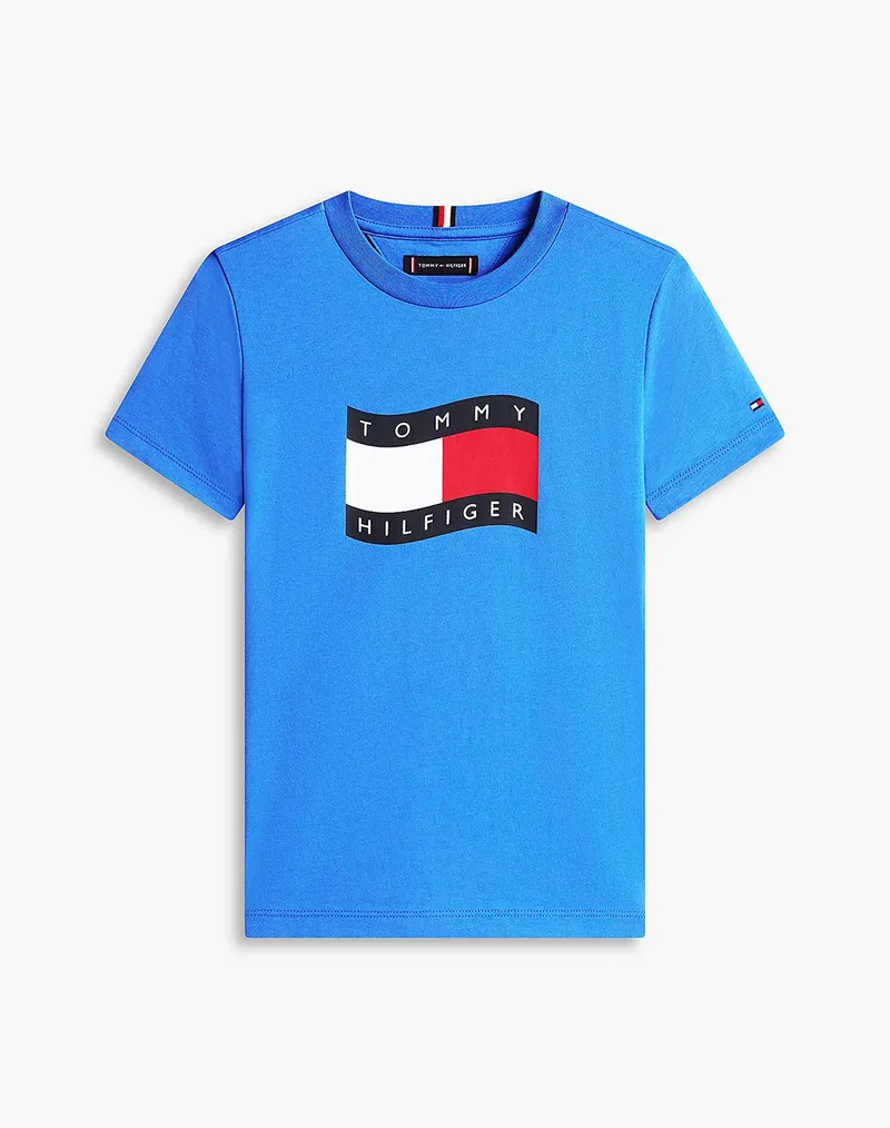TOMMY HILFIGER WAVY FLAG T-SHIRT KB0KB10275-8Y-16Y-C6H Blue