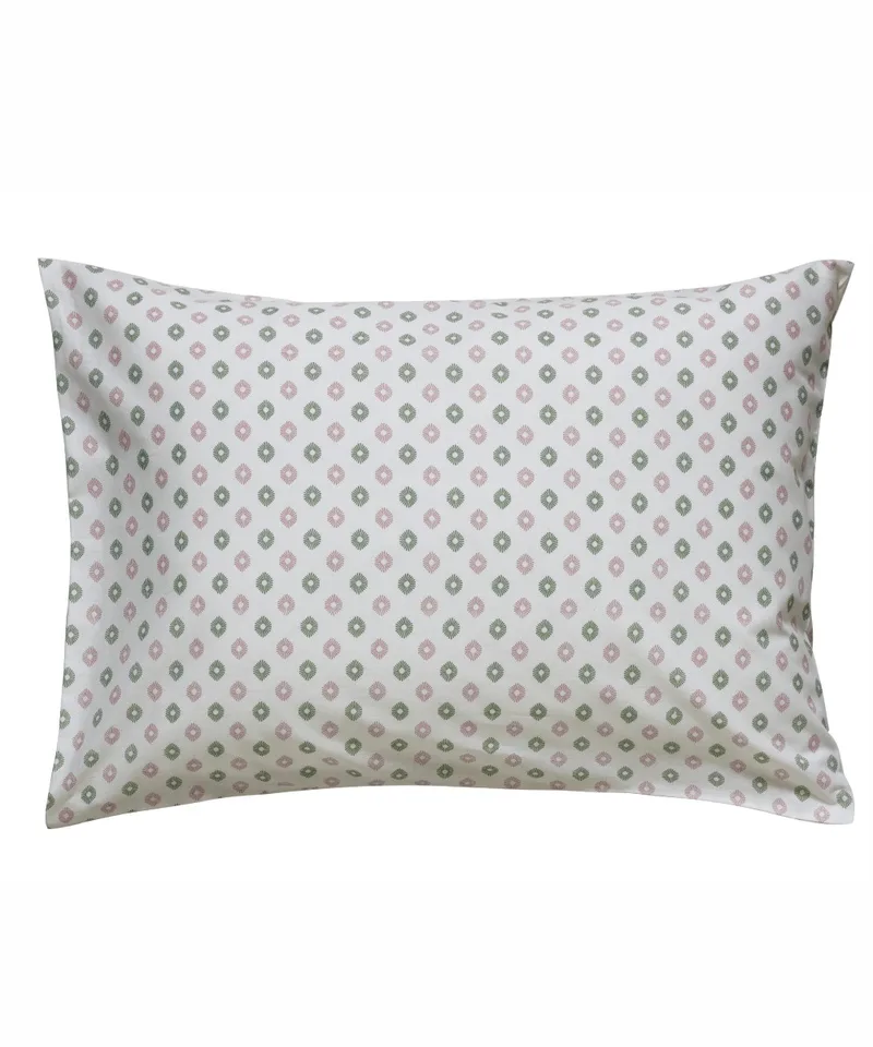 Σετ Μαξιλαροθήκες 2 Τεμαχίων Kentia Trubi 14A Green- Ροζ- White 50x70