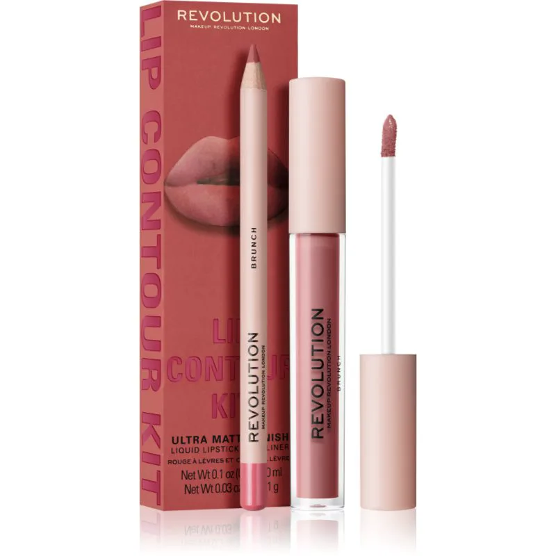 Revolution Lip Contour Kit σετ για τα χείλη απόχρωση Brunch