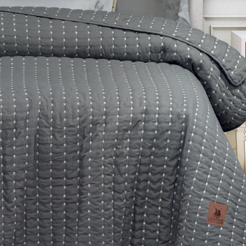Κουβερλί King Size Greenwich Polo Club 3465 Γκρι Σκούρο 230x250