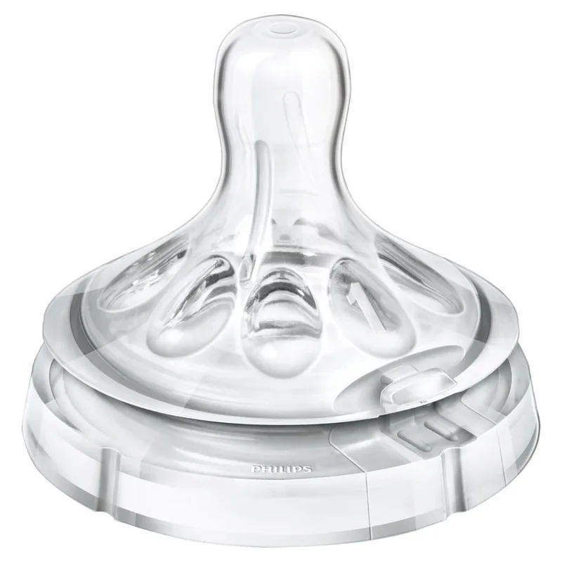 PHILIPS Avent Θηλή Σιλικόνης Αργής Ροής 2 Oπών 1m+ SCF042/27 2τμχ