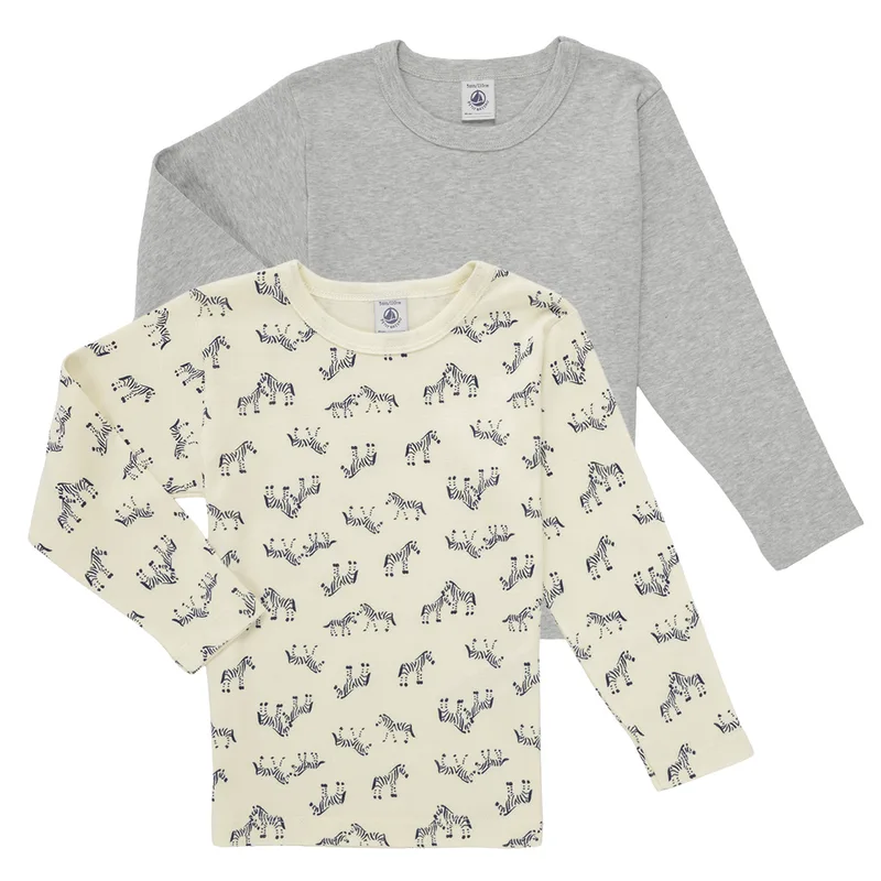 Μπλουζάκια με μακριά μανίκια Petit Bateau TSML X2