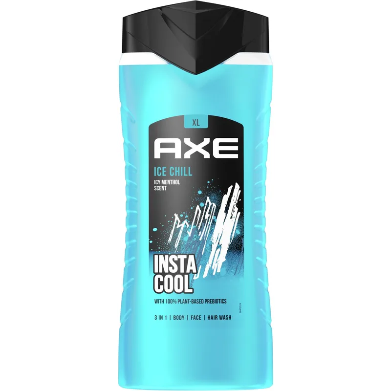 Axe Ice Chill Bodywash 3 in 1 with Icy Menthol Scent XL Σαμπουάν - Αφρόλουτρο με Έντονο Δροσερό Άρωμα 400ml
