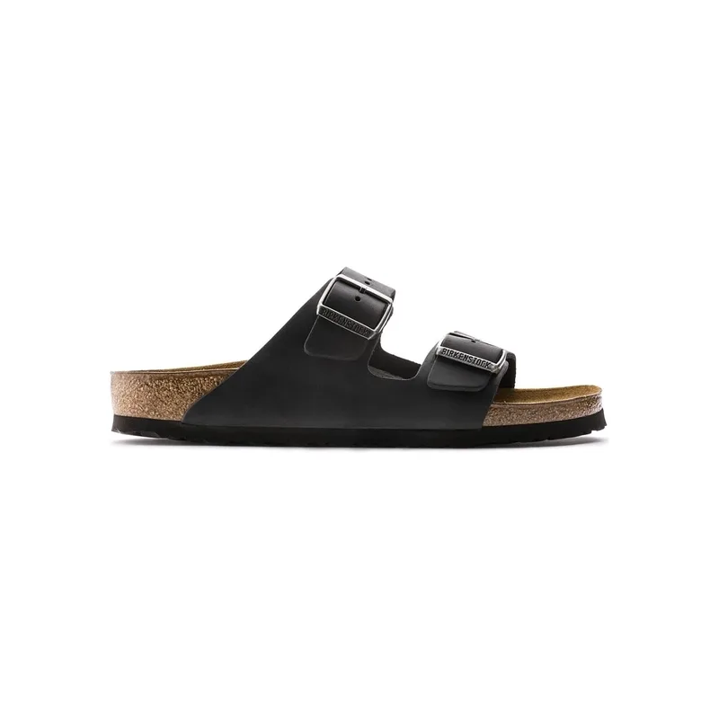Σανδάλια χωρίς τακούνι BIRKENSTOCK Arizona Natural Leather Oiled - Black