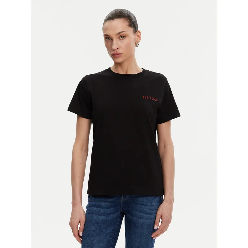 Guess T-Shirt W5RI04 I3Z14 Μαύρο Regular Fit