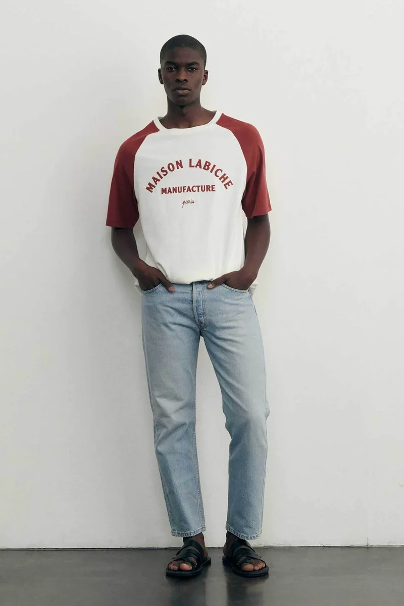 Maison Labiche ανδρικό T-shirt με τύπωμα "Giafferi" - SMGIAFFERIMANUP Λευκό