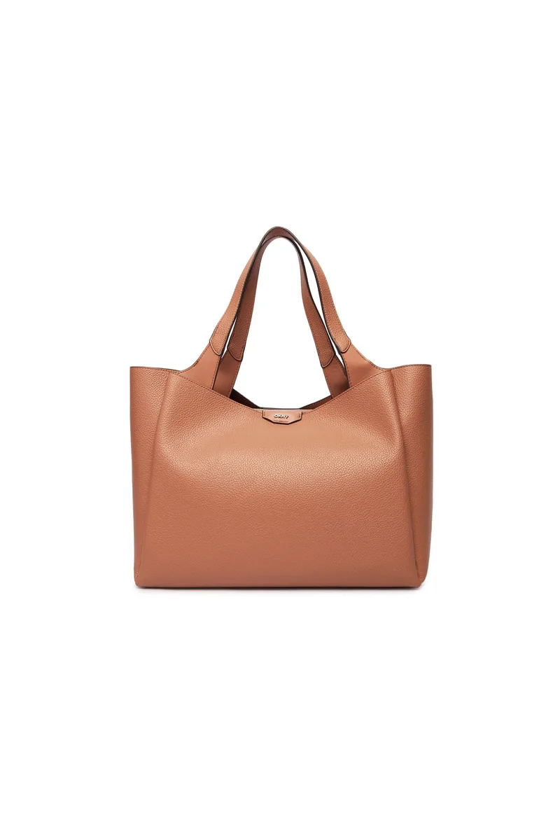 DKNY γυναικεία τσάντα tote με μεταλικό λογότυπο "Willa" - R43AYG32 Καμηλό