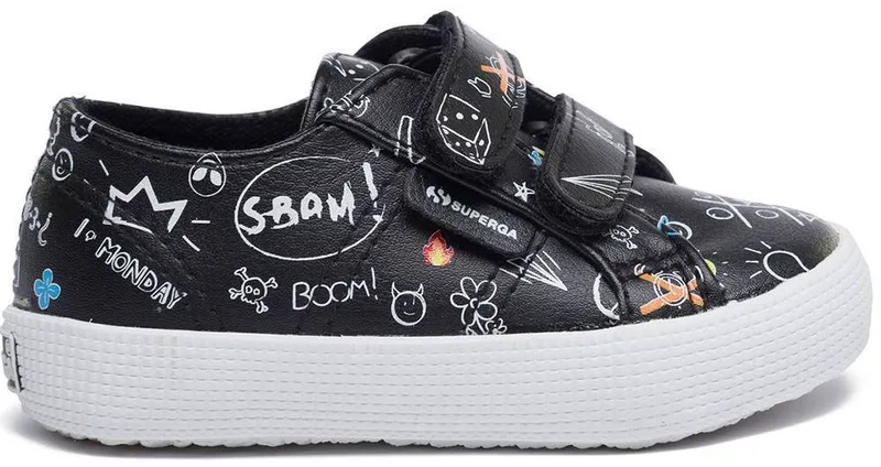 ΠΑΠΟΥΤΣΙ SUPERGA SCRIBBLES S111U2W ΜΑΥΡΟ (EU:26)