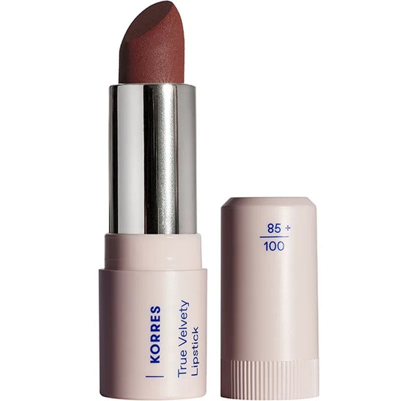 Korres True Velvety Lipstick Κραγιόν με Κρεμώδη υφή & Πλούσιο Χρώμα με Μόλις Ένα Πέρασμα 3g - 57 Terra Red