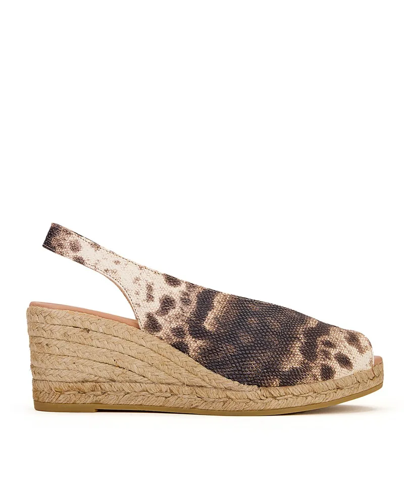 Wedge Slingback Πλατφόρμες Peep Toe