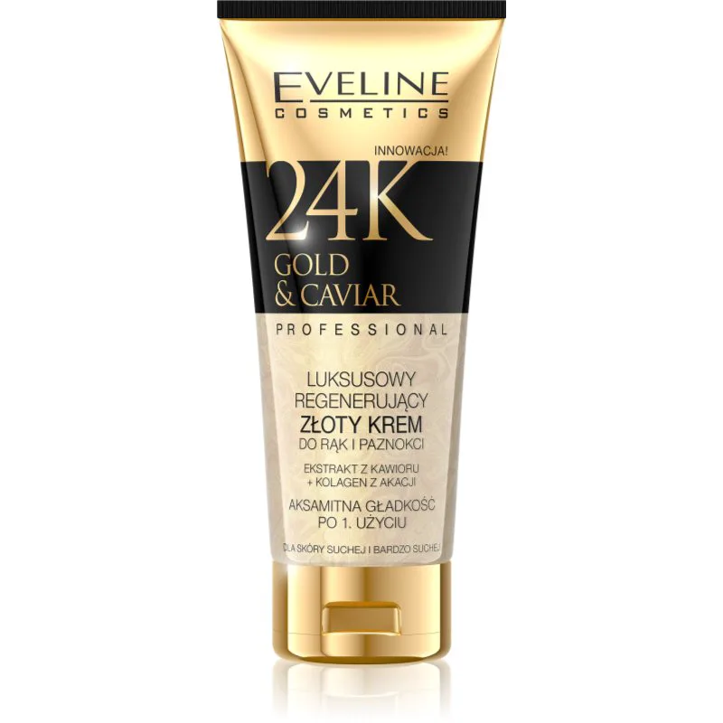 Eveline Cosmetics 24k Χρυσό & Caviar κρέμα για χέρια και νύχια 100 ml