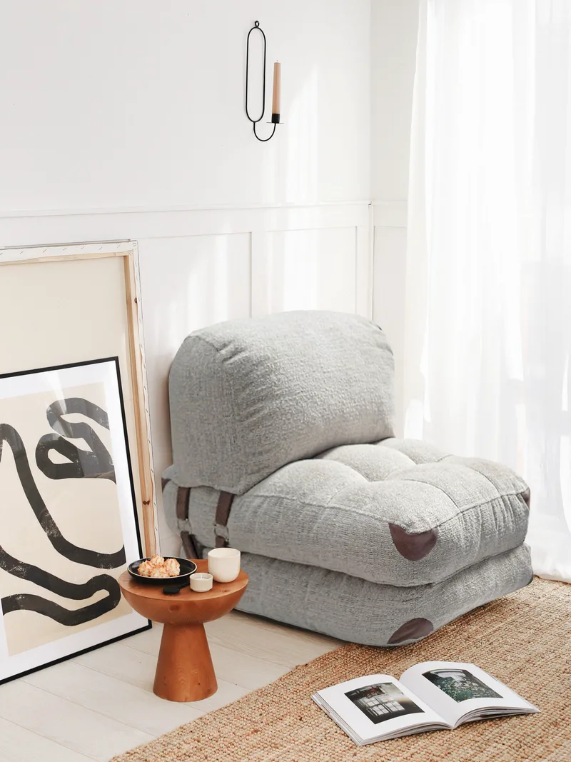 Πολυθρόνα Κρεβάτι Fold Teddy - Grey 383Evn1103 (80x70x60)