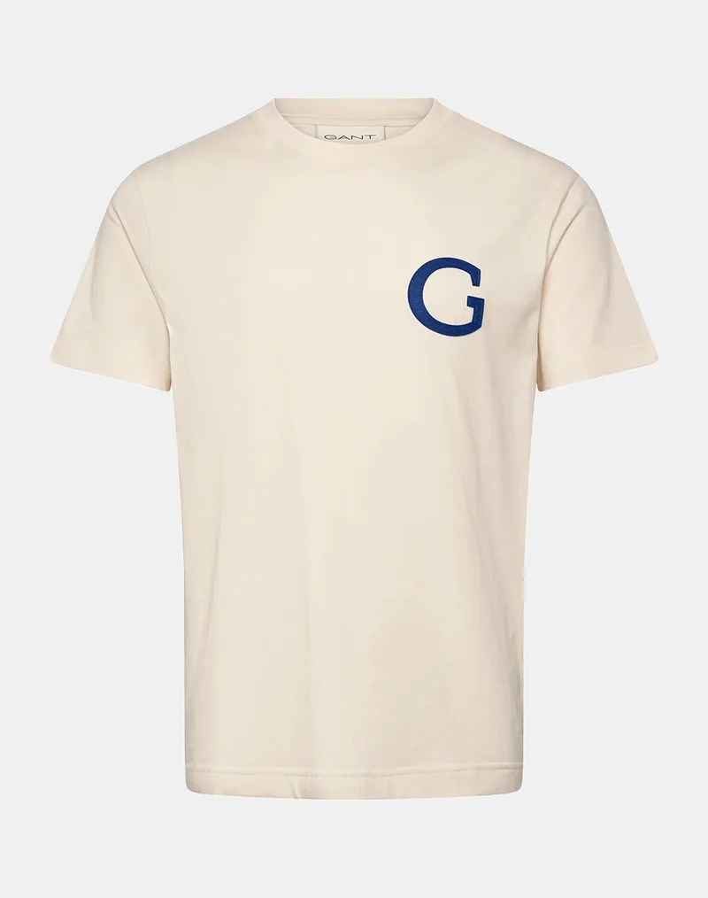 GANT ΜΠΛΟΥΖΑ ΚΜ G BADGE SS TSHIRT 3G2003411-130 Cream