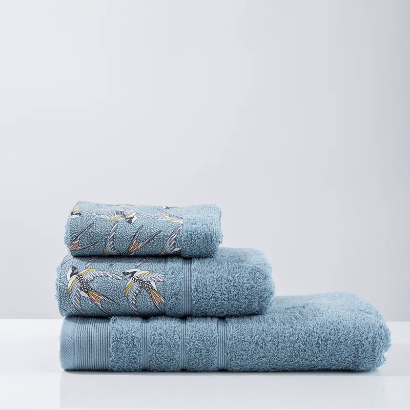 Πετσέτα Προσώπου (50x90) White Fabric Swallow Aqua 600gsm