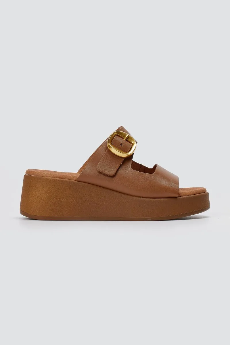 RAGAZZA Flatform Sandals - 01156 - Tan Matte