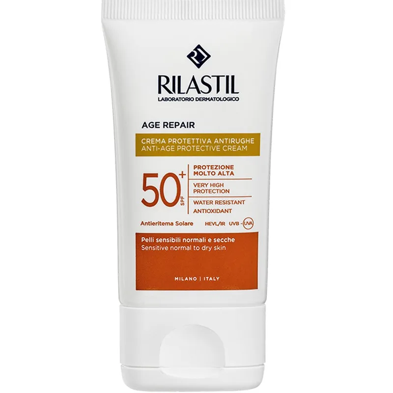 Rilastil Age Repair Protective Cream Spf50+ Αντηλιακή, Αντιρυτιδική Κρέμα Προσώπου Πολύ Υψηλής Προστασίας με Αντιοξειδωτική Δράση 40ml