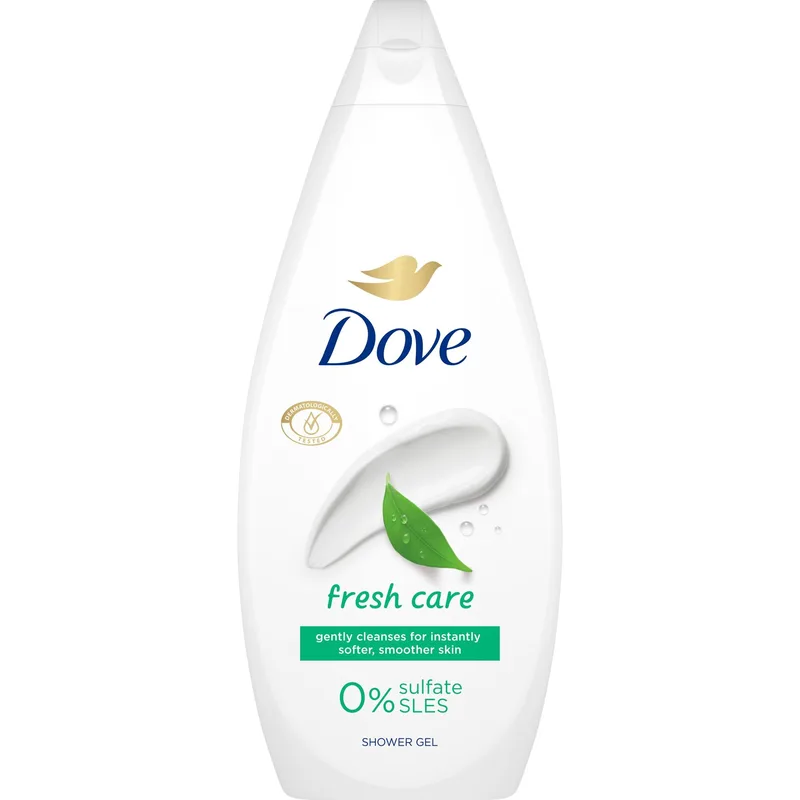 Dove Fresh Care Shower Gel Θρεπτικό Αφρόλουτρο με Ήπιους Καθαριστικούς Παράγοντες που Αφήνει την Επιδερμίδα Λεία & Απαλή 720ml