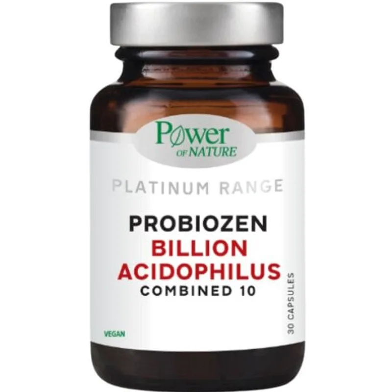 Power Health Platinum Range Probiozen Billion Acidophilus Combined 10 Συμπλήρωμα Διατροφής με Προβιοτικά σε Υψηλή Περιεκτικότητα για τη Σωστή Λειτουργία της Εντερικής Χλωρίδας 30caps