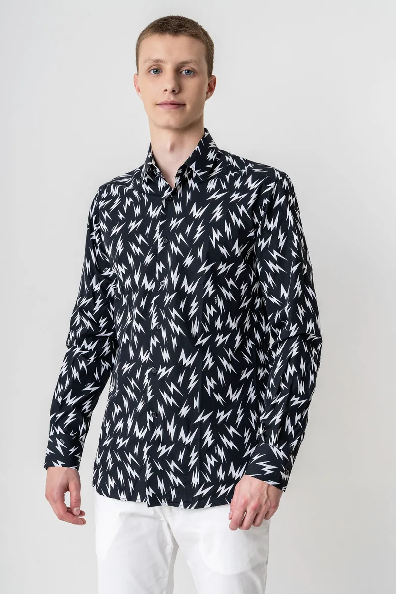 Karl Lagerfeld Πουκάμισο της σειράς Logo - 605000 542633 991 Black