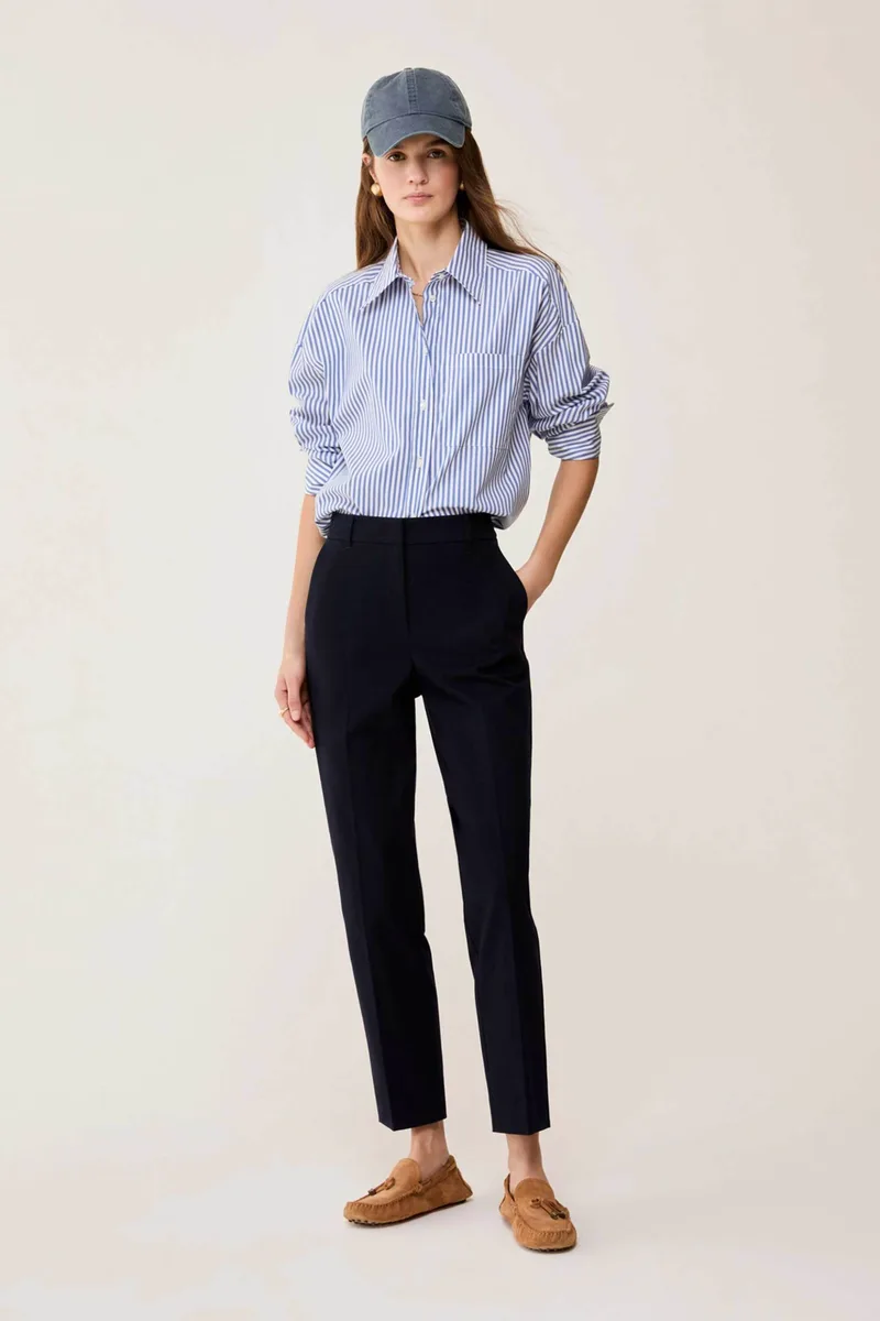 Pennyblack γυναικείο παντελόνι chinos Slim Fit "Pbbny" - 2611131053200 Μπλε Σκούρο