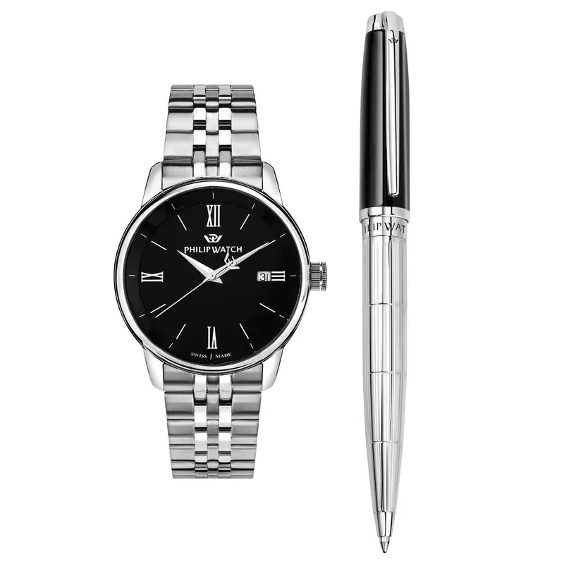 Philip Watch Special Pack Men's Watch and Pen R8253150043 R8253150043 Ατσάλι
