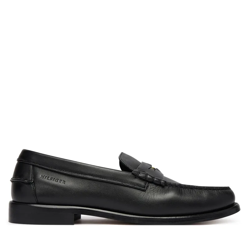 Μοκασίνια Tommy Hilfiger Penny Crust FM0FM05836 Μαύρο