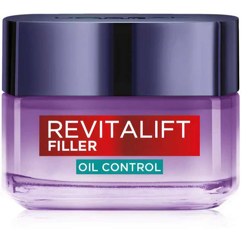 L’Oréal Paris Revitalift Filler Oil Control βαθιά ενυδατική κρέμα για μικτή και λιπαρή επιδερμίδα 50 ml