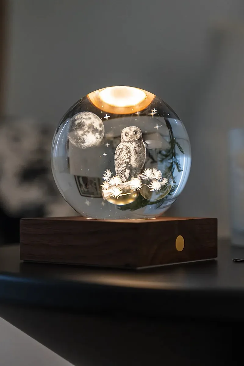 Ασύρματο φωτιστικό led Gingko Design Amber Crystal Light