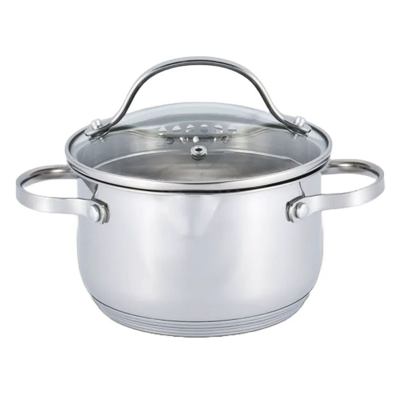 Κατσαρόλα Voltz V51210D18, 18 cm, 2,6 λίτρα, Επαγωγή, Καπάκι, Ανοξείδωτο