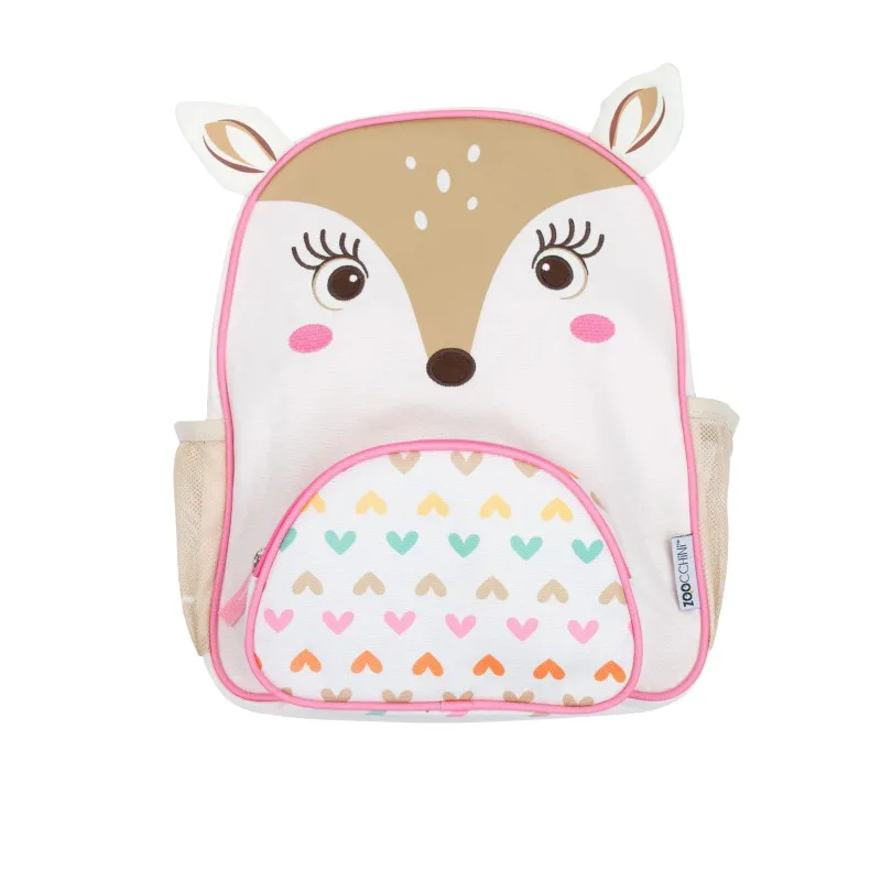 Backpack Φιλαράκια 26x10x33εκ. Fiona the Fawn Zoocchini ZOO28010 (Χρώμα: Λευκό) - Zoocchini - ZOO28010
