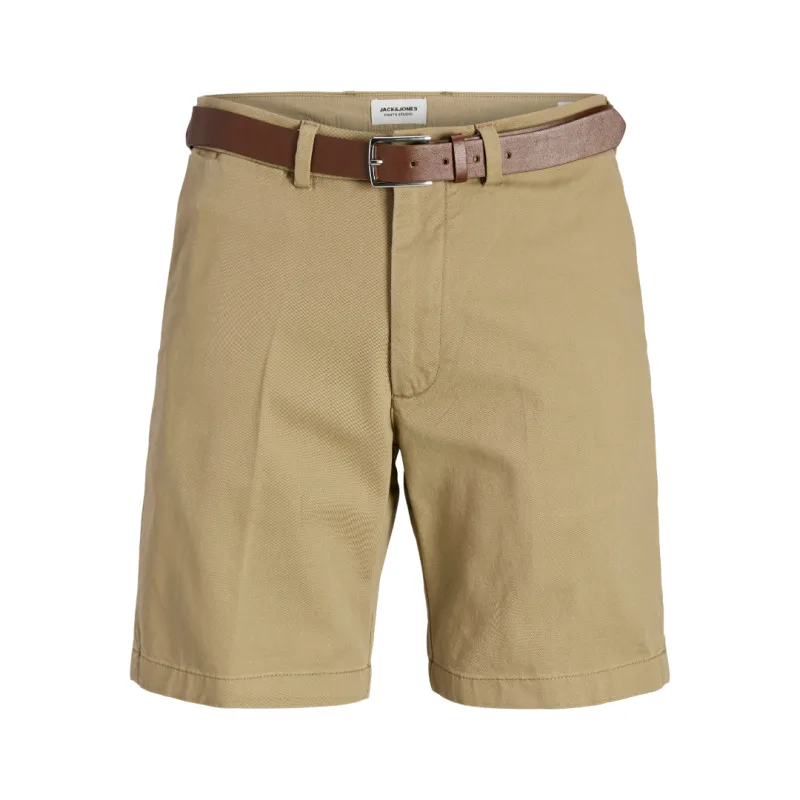 Ελαστική καπαρτινέ βερμούδα "Marco Franco Chino Shorts" της Jack & Jones - Μπεζ