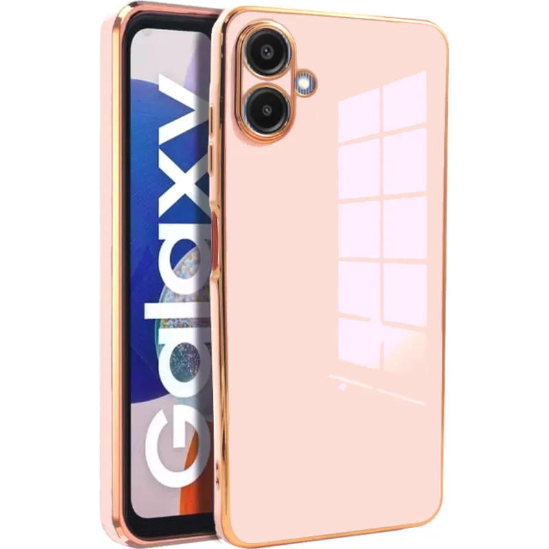 Θήκη Samsung Galaxy A06 Bodycell Χρυσό Plated Σιλικόνης - Ροζ (5206015081279)