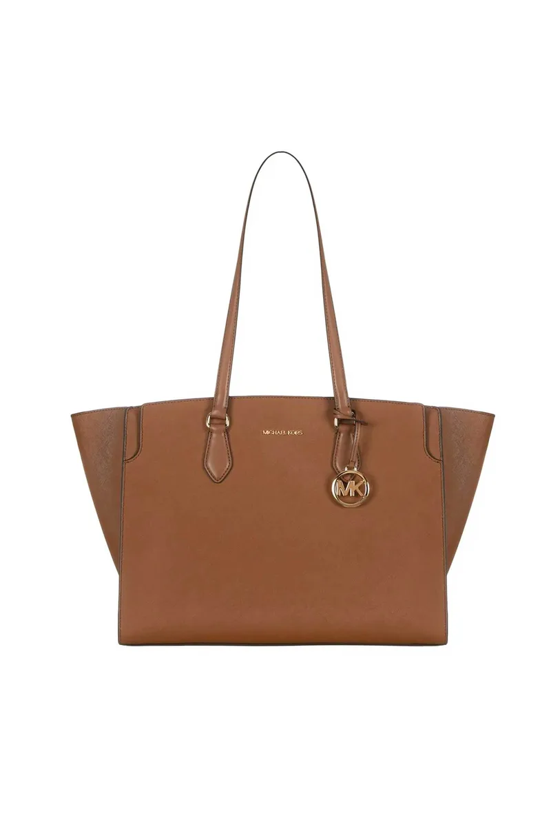 Michael Kors γυναικεία δερμάτινη τσάντα tote "Becca Large" - 30R6GQ6T7L Καφέ