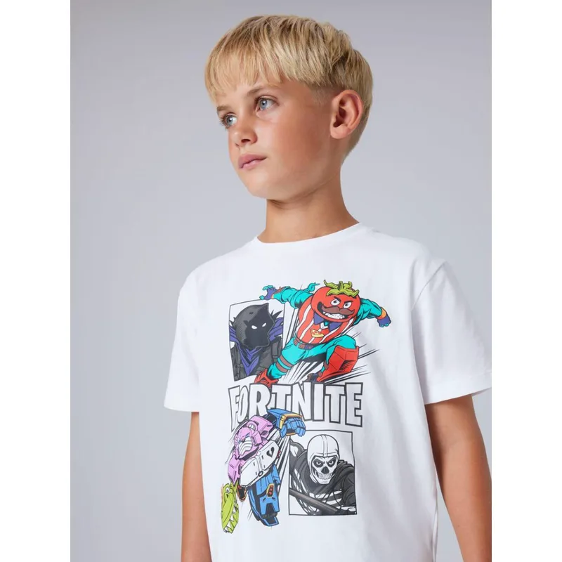 Μπλούζα μακό αγόρι FORTNITE name it-13255750-Bright White