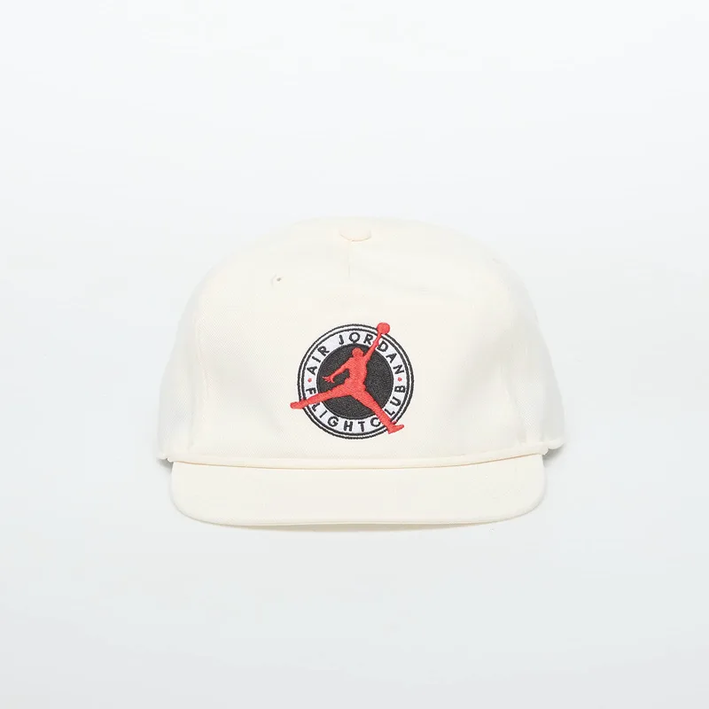 Cap Jordan Flight Club Pro Unstructured Flat Bill Hat Pale Ivory/ Black L/XL