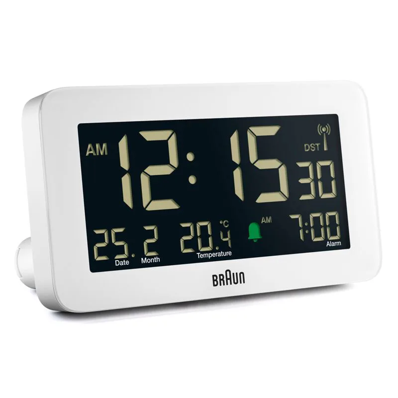 BRAUN BC10 DCF-W White Radio Alarm Clock