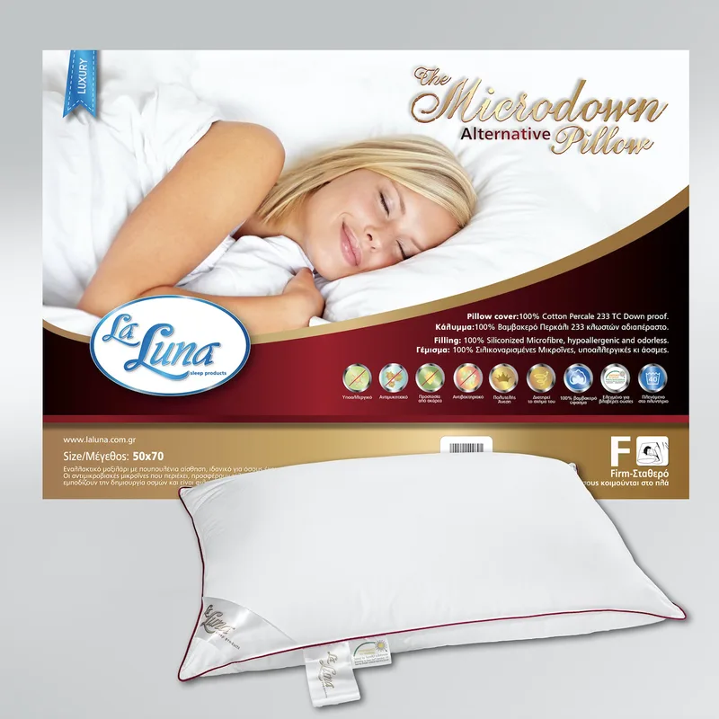 Μαξιλάρι ύπνου (50X70) THE MICRODOWN ALTERNATIVE SOFT PILLOW, LA LUNA