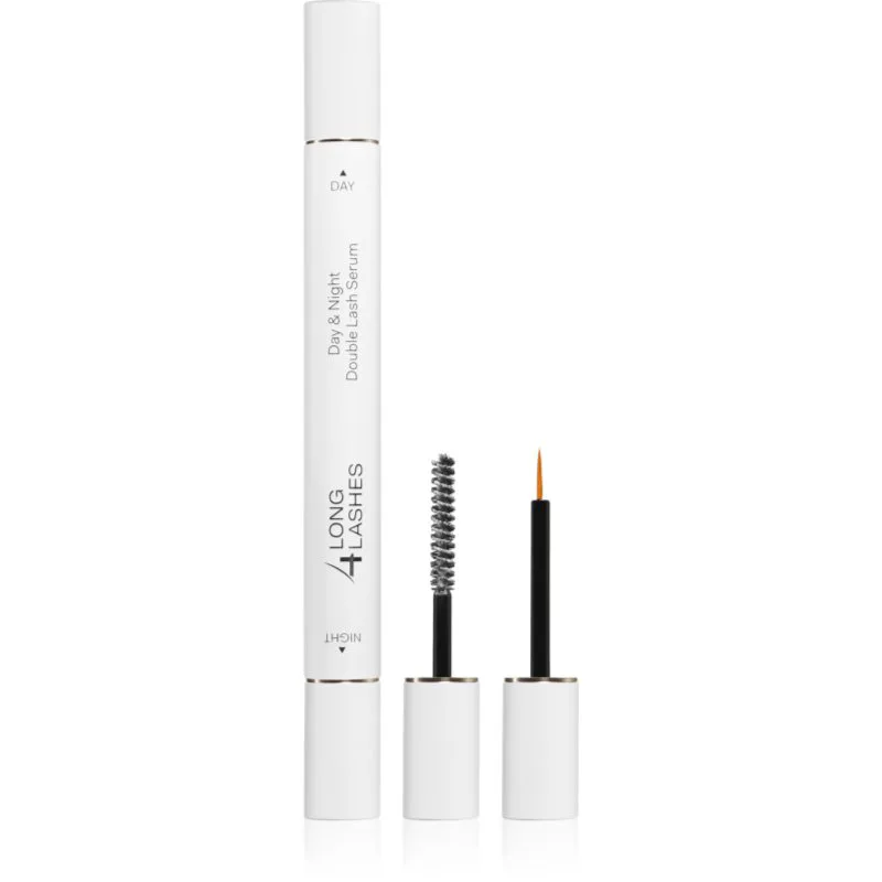 Long4Lashes Day & Night Double Serum αποκαταστατικός ορός για ανάπτυξη των βλεφαρίδων διπλό 2x3 ml