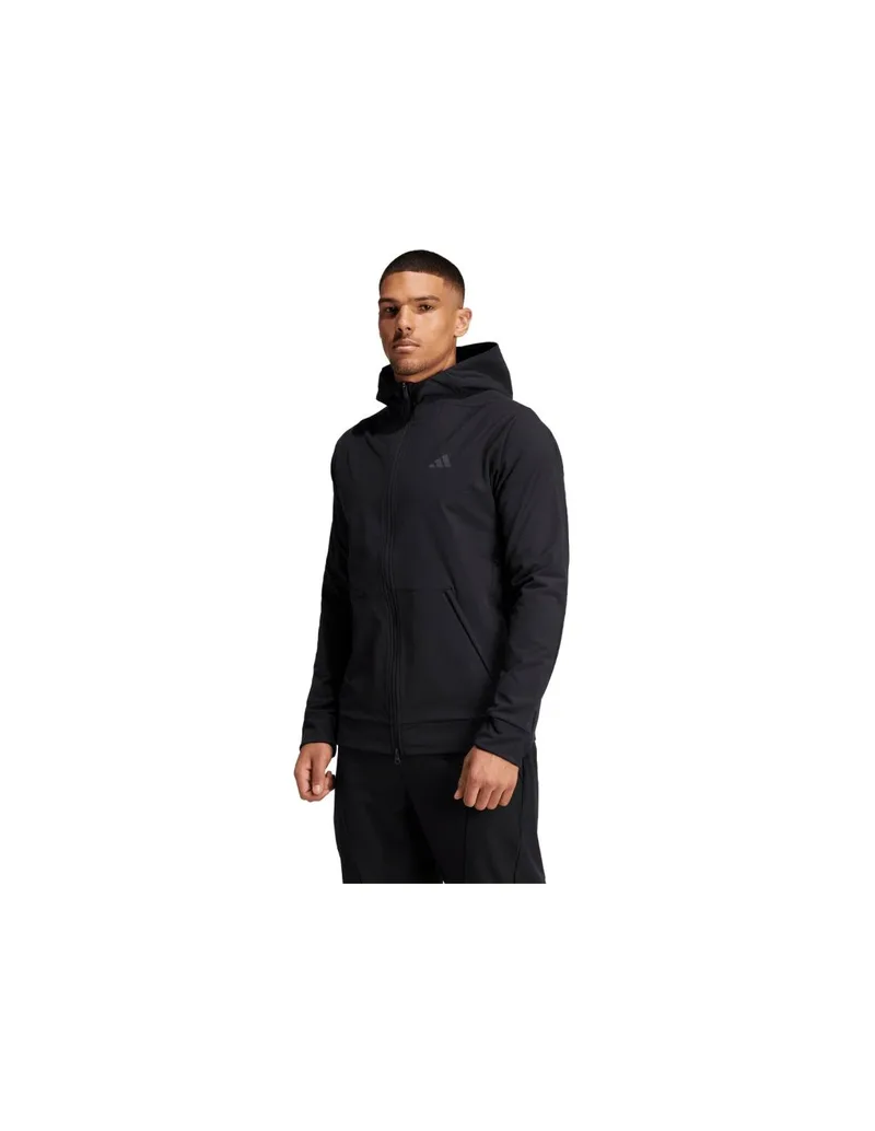 Men's sweatshirt adidas Designed for Training COLDRDY FullZip Hoodie black IN5607