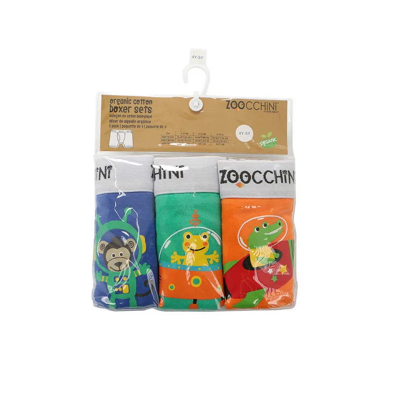 Boxer Shorts Σετ 3τμχ Οργανικά Βαμβακερά 5-6 Ετών Space Force Zoocchini ZOO13103-5-6Y (Ύφασμα: Βαμβάκι 100%, Μέγεθος: 5-6 Ετών) - Zoocchini - ZOO13103-5-6Y