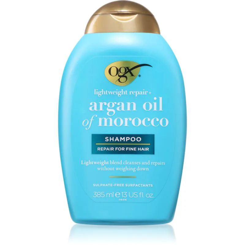 OGX Argan Oil Of Morocco Lightweight Shampoo σαμπουάν για ενυδάτωση και λάμψη 385 ml